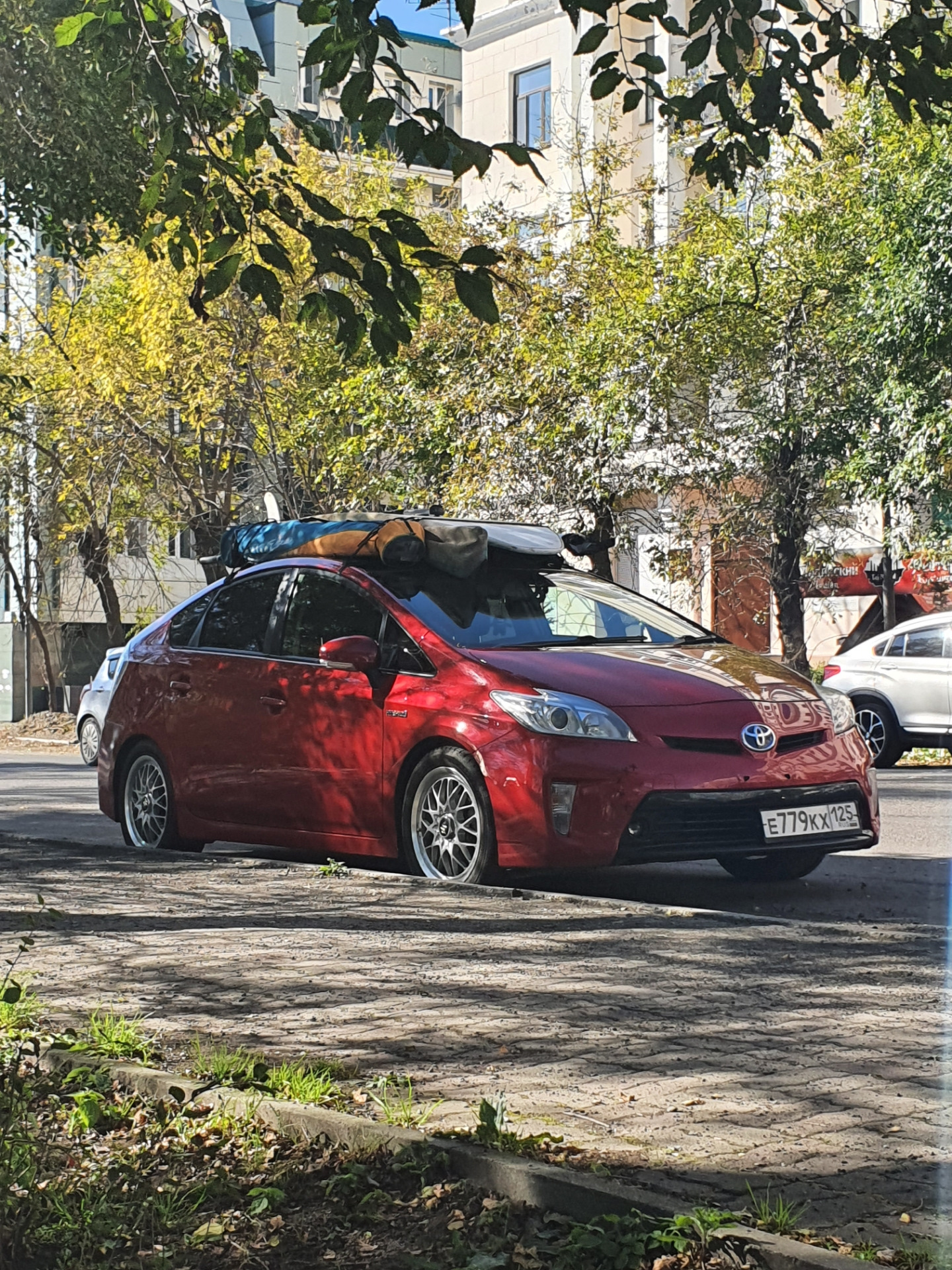 31. Мягкие поперечены на крышу — Toyota Prius (30), 1,8 л, 2012 года |  аксессуары | DRIVE2