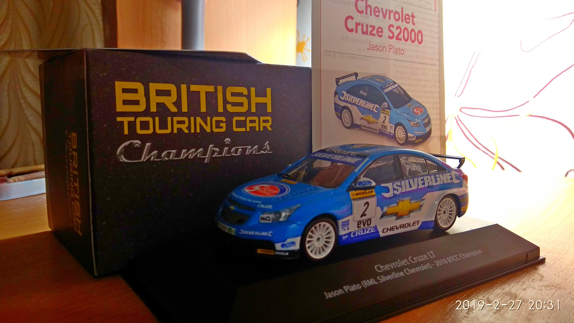 масштабная модель chevrolet cruze lt jason plato #2 btcc, 2010