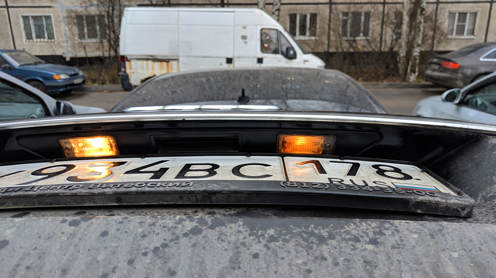 number plate light defective passat b6