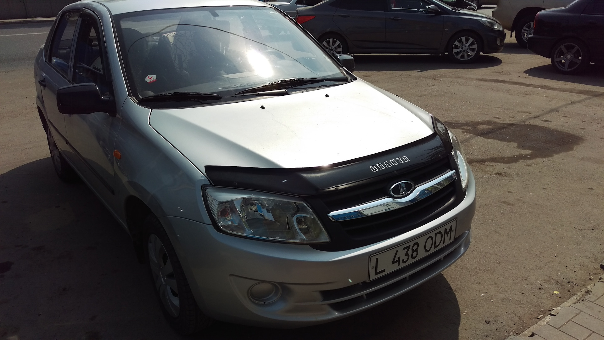 Мухобойник и колпаки — Lada Гранта, 1,6 л, 2012 года | своими руками ...