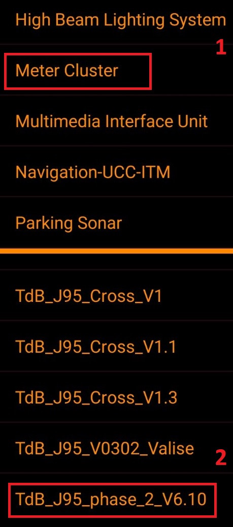 Я выбрал этот пункт руководствуясь словом фаза2)), возможно на более старых авто нужно будет выбрать предыдущую версию. — Renault Grand Scenic III