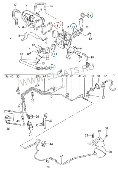 Замена ремня ТНВД + натяжной ролик (мотор ASB) 3.0 TDI — Audi A8 (D3 ...