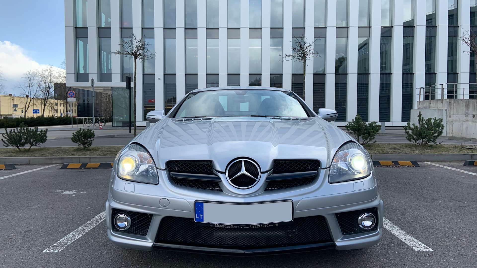 Mercedes-Benz SLK 55 AMG (R171) 5.4 бензиновый 2009 | Titanium silver на  DRIVE2