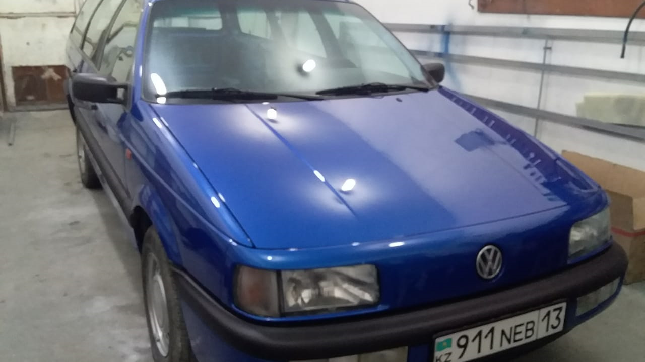 Volkswagen Passat B3 1.8 бензиновый 1992 | Синий металлик на DRIVE2