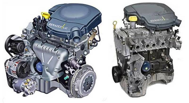 Двигатель в сборе RENAULT LOGAN 8 клапанов 1.6 НОВЫЙ K7MF410 82 л.с RENAULT 8201315726