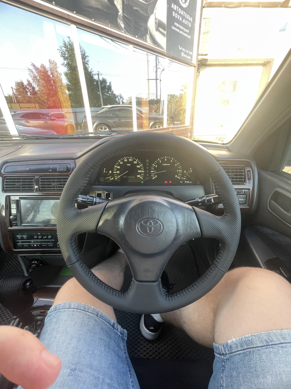 Перешивка руля в кожу — Toyota Carina (7G), 1,8 л, 1997 года ...