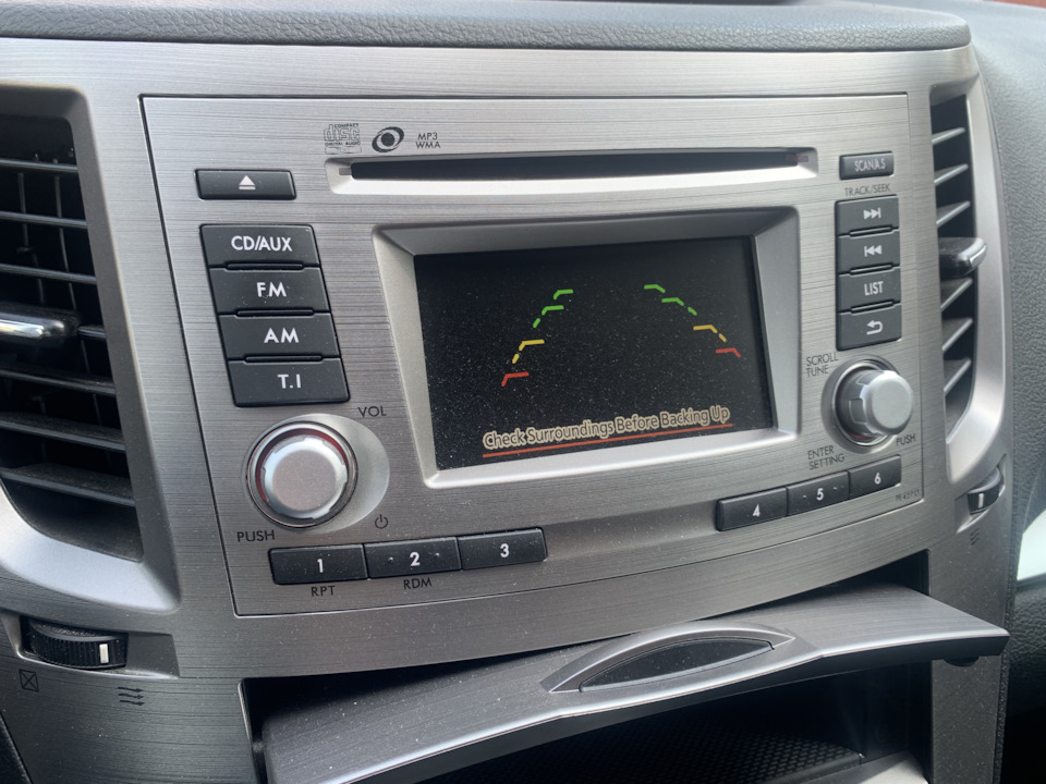 Чёрный квадрат изображения камеры заднего вида — Subaru Outback (BR), 2 ...