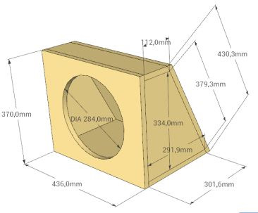 Размеры короба на сабвуфер