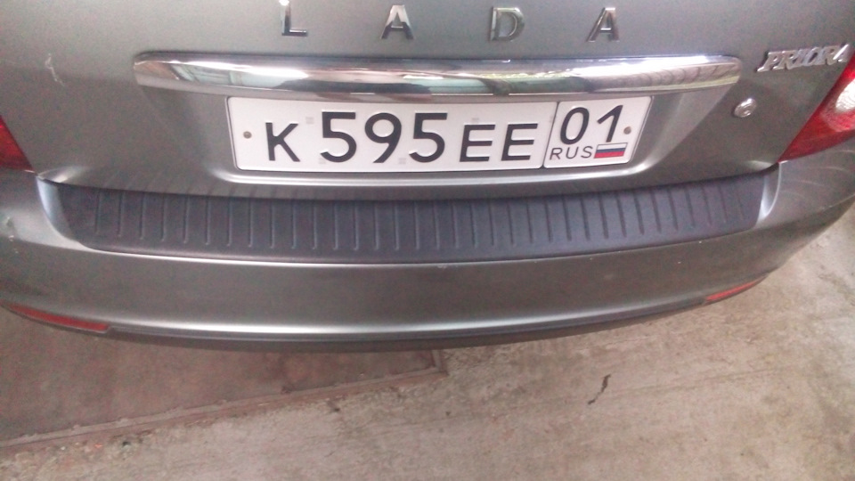 Лип спойлер и накладка на бампер — Lada Приора седан, 1,6 л, 2008 года ...