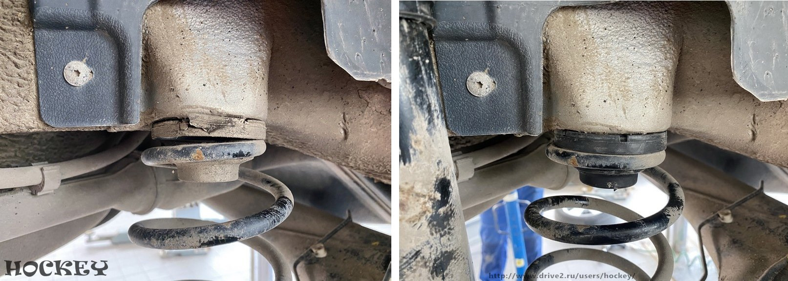 Установка укороченных отбойников задних стоек + убираем стук пыльников ...