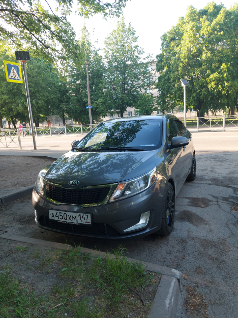 Наконец-то 215/45/17 — KIA Rio (3G), 1,6 л, 2013 года | шины | DRIVE2