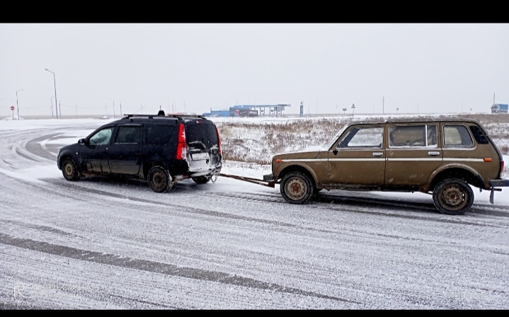 Буксировка на жесткой сцепке! — Lada Ларгус, 1,6 л, 2015 года ...