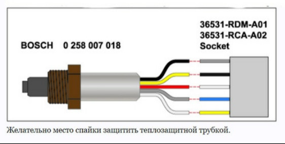 36531RDMA01 Лямбда-зонд универсальный 4-Х контактный Honda | Запчасти ...