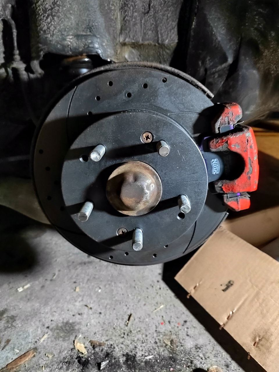 Задние перфорированные тормозные диски и колодки — Acura RSX, 2 л, 2003 ...