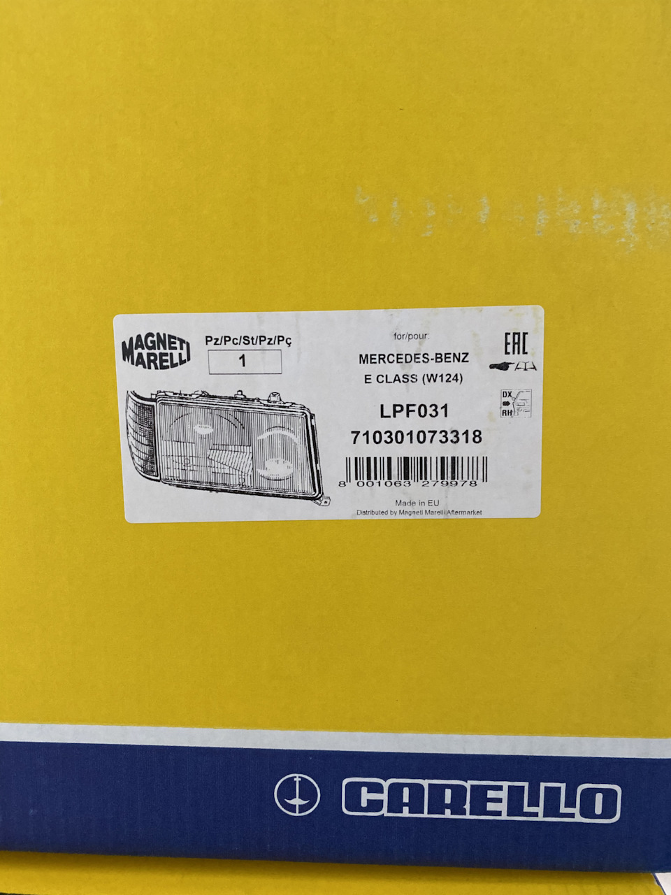 Фото в бортжурнале Mercedes-Benz E-Class (W124). Запчасти на фото: 710301073318