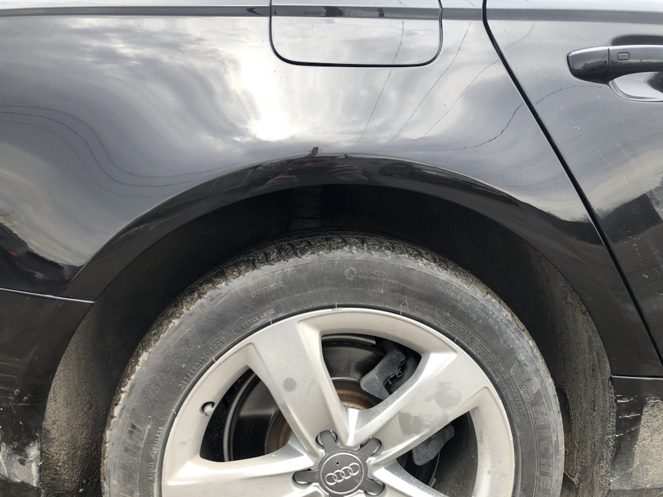 Косметический ремонт задних крыльев. Результат работ. — Audi A6 (C7), 3 ...