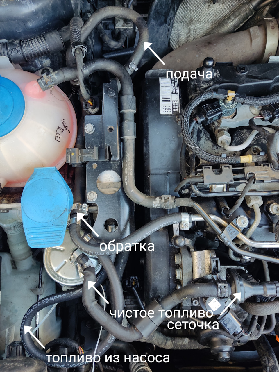 Топливный фильтр Volkswagen дизельный. — Volkswagen Touran (1G), 2 л ...