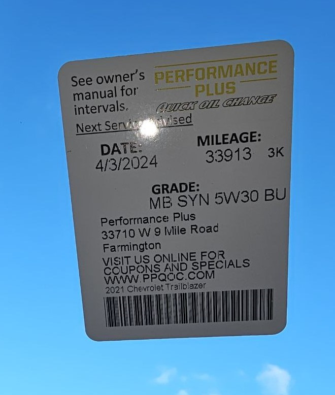 Фото в бортжурнале Chevrolet TrailBlazer (crossover)