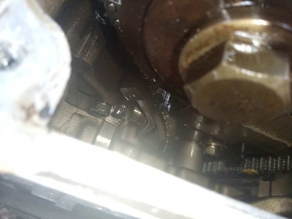 Снятие клапанной крышки, осмотр цепи грм на растяжение, замена ...