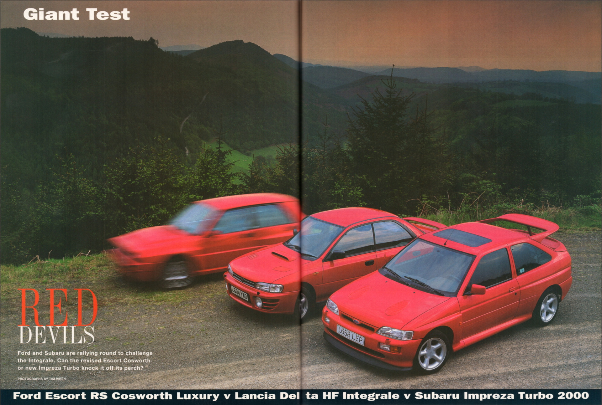 Red Devils» – Ford Escort RS Cosworth Luxury vs Lancia Delta HF Integrale  Evo II vs Subaru Impreza Turbo 2000 (перевод CAR Magazine, июль 1994) —  «История автомобилестроения» на DRIVE2