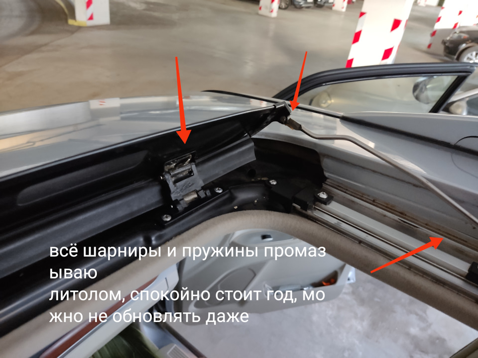 Чистка направляющих люка автомобиля Pajero 4 — Mitsubishi Pajero (4G ...