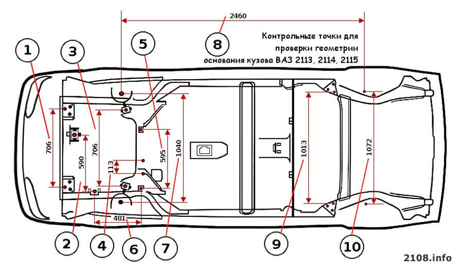 Контрольные точки кузова автомобиля. Контрольные точки геометрии кузова ВАЗ 2108. Геометрия кузова ВАЗ 2114. Геометрия кузова ВАЗ 2114 кузов. Геометрия моторного отсека ВАЗ 2114.