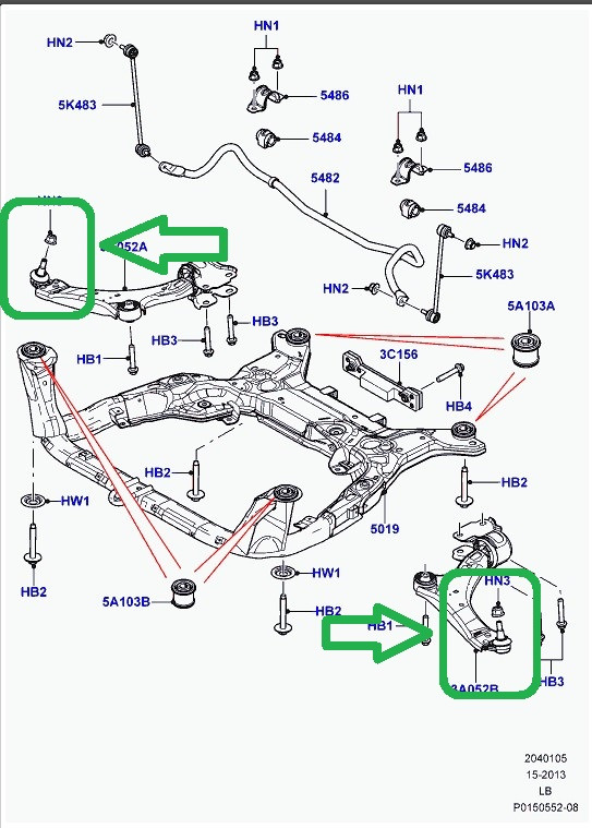 LR007206 Рычаг передней подвески Jaguar Land Rover | Запчасти на DRIVE2
