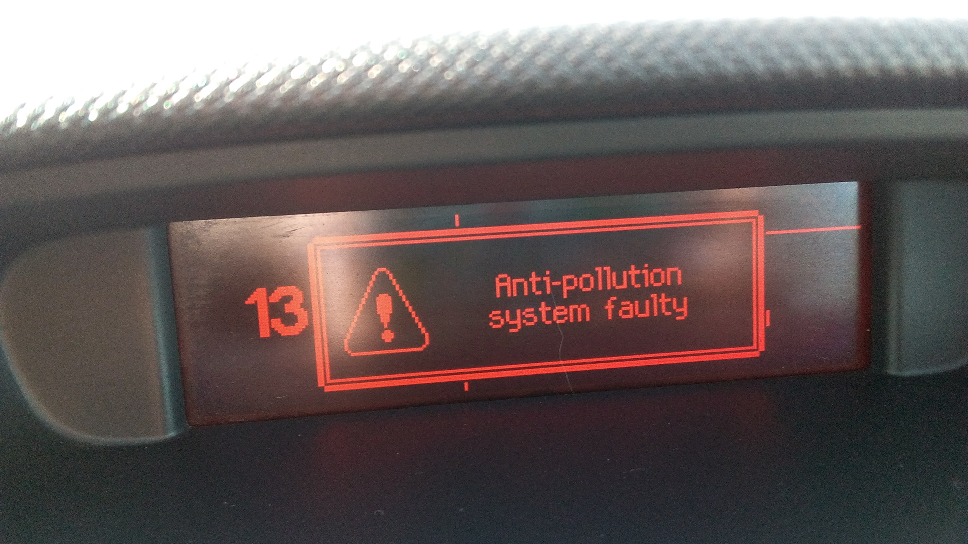 depollution system faulty пежо 308