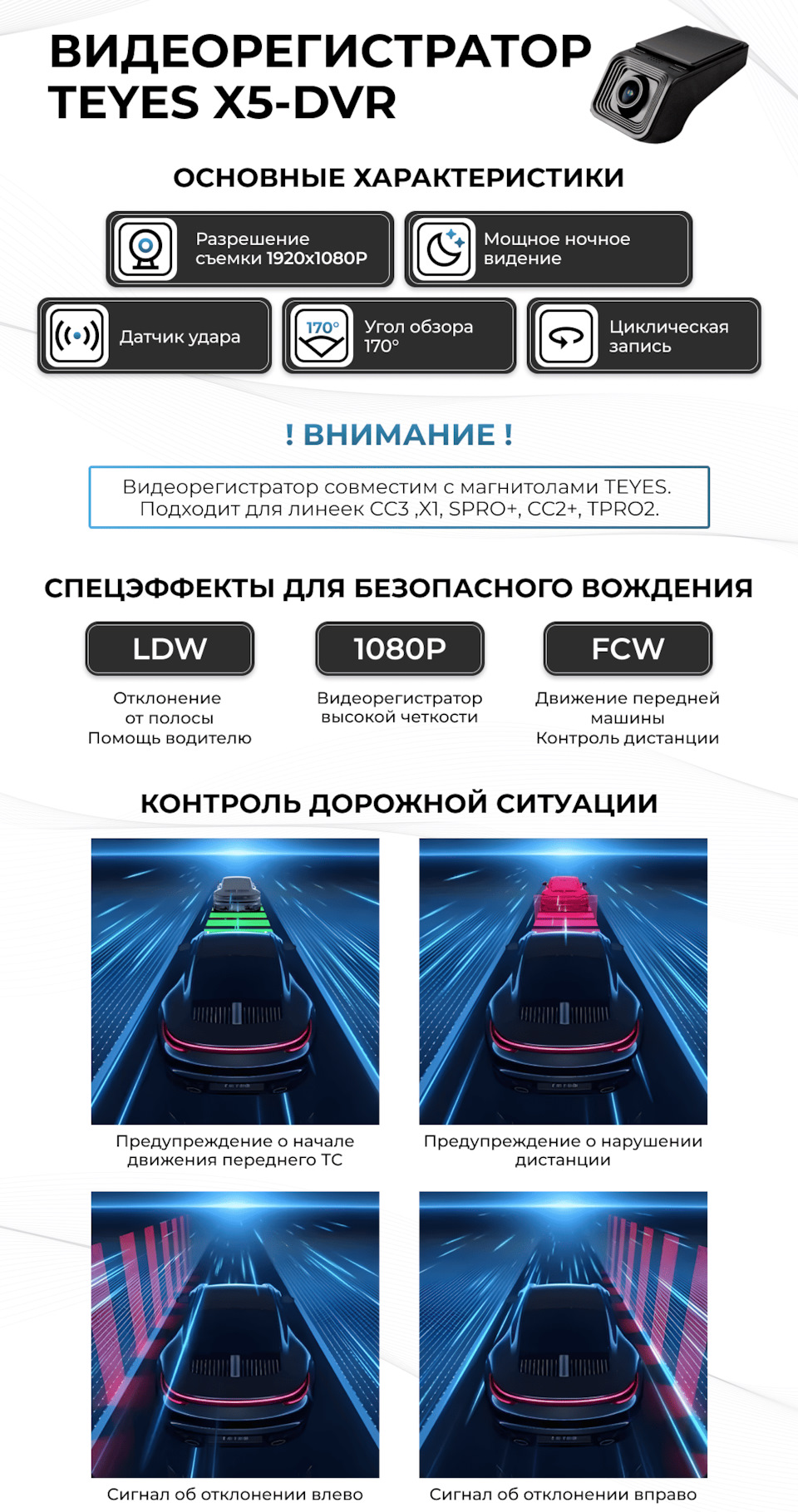 Характеристики Teyes X5 / Teyes AR — Citroen C-Crosser