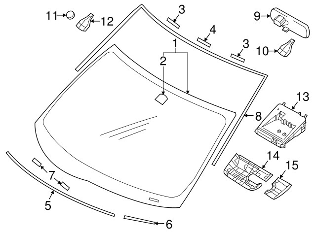MR462285 Фиксатор лобового стекла Mitsubishi | Запчасти на DRIVE2
