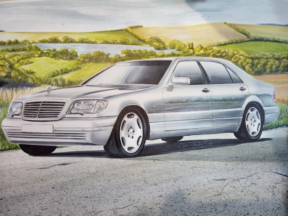 Mercedes w140 рисунок