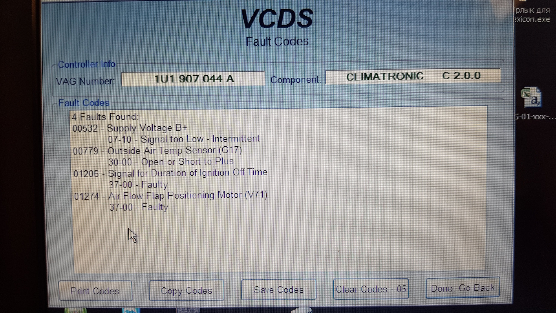 vag fault code 01502