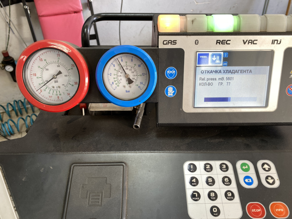 Заправка кондиционера. — Peugeot 308 (1G), 1,6 л., 2012 года | плановое ...