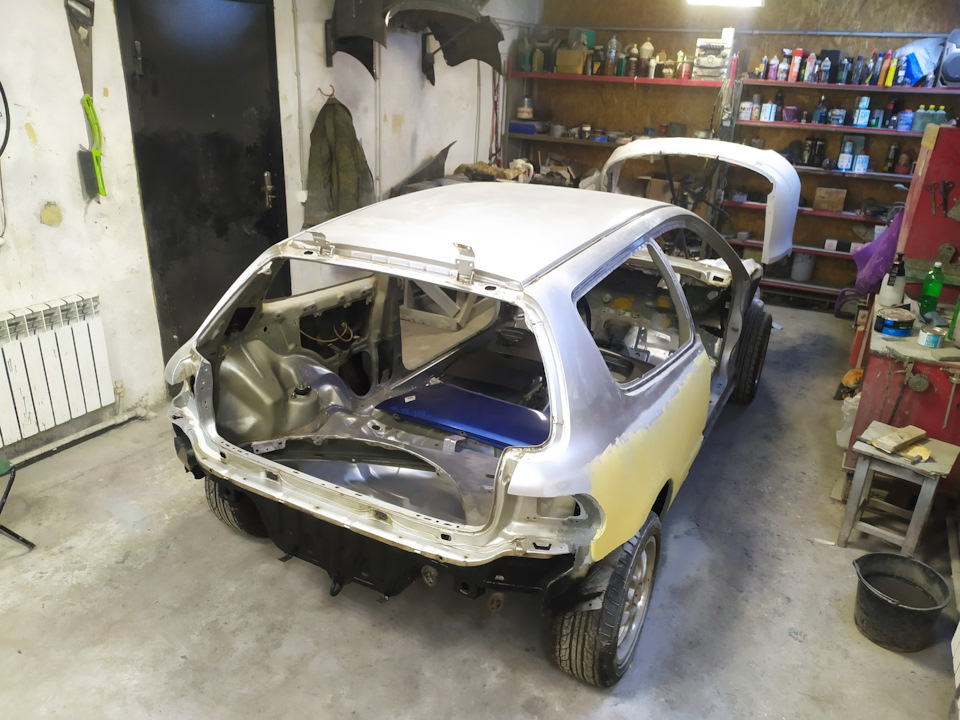 Восстановление кузова. Part 6. Окрас кузова, вклейка стекол ...