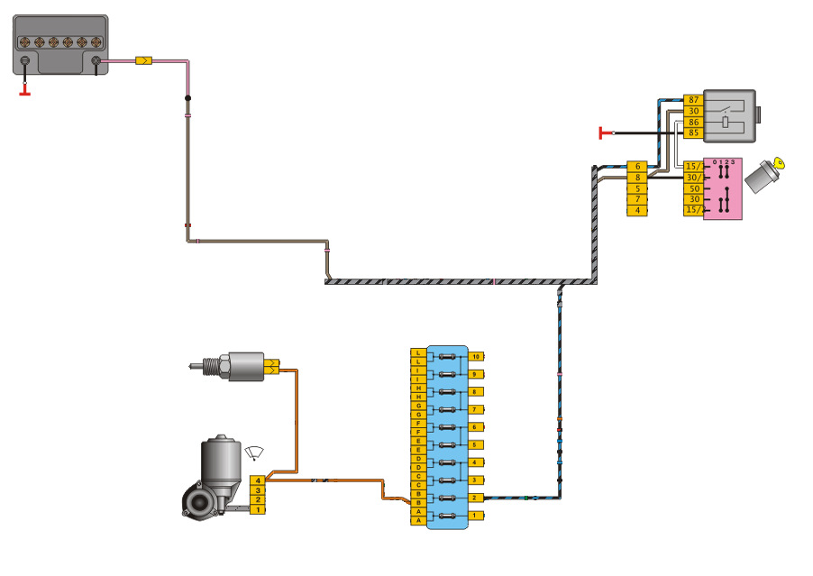 Электропроводка ока 11113 схема