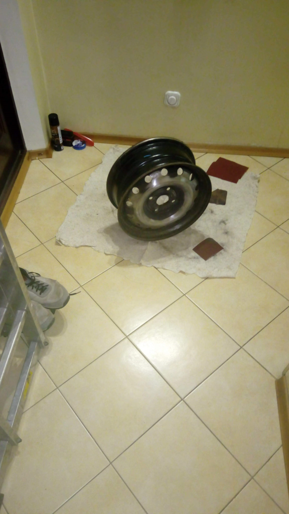 Покраска штатных дисков Лачетти для вагона. — Chevrolet Lacetti SW, 1,6 ...