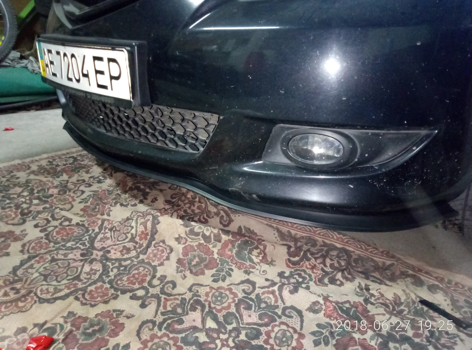 Губа на бампер. — Mazda 3 (1G) BK, 2 л, 2004 года | аксессуары | DRIVE2