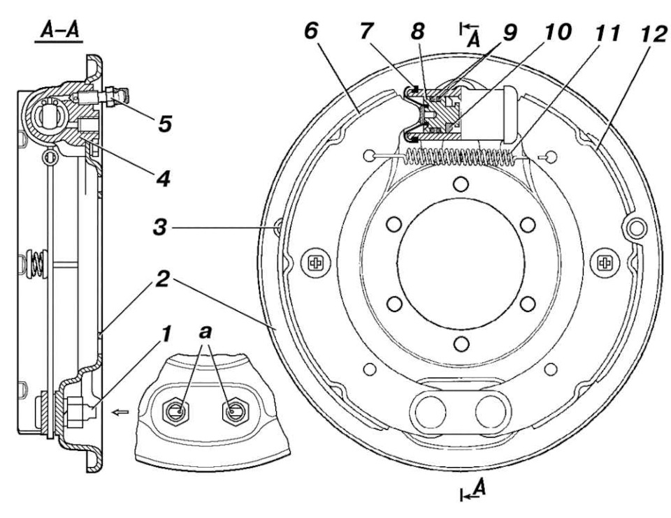 Схема тормозных колодок уаз патриот задних