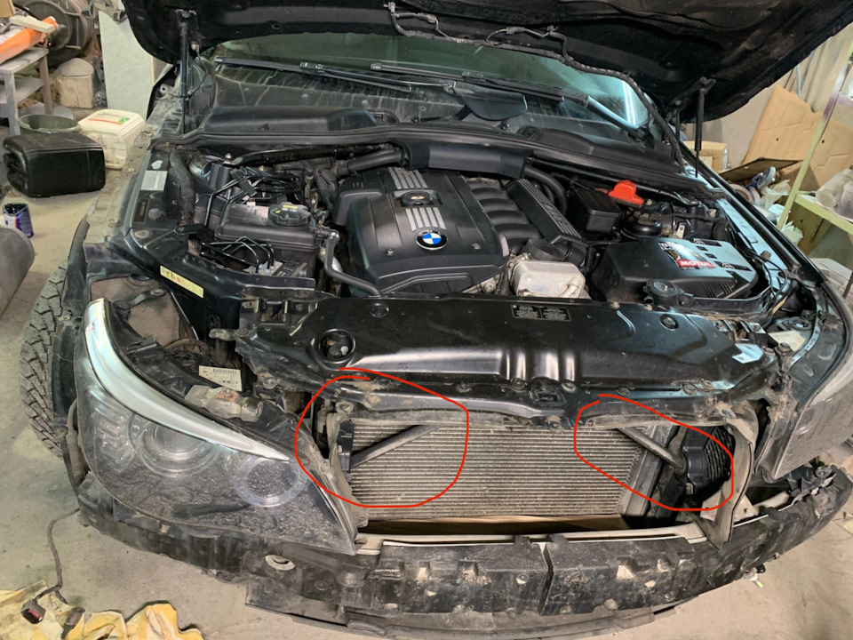 Покраска переднего бампера и рихтовка переднего крыла с окрасом — BMW 5 ...