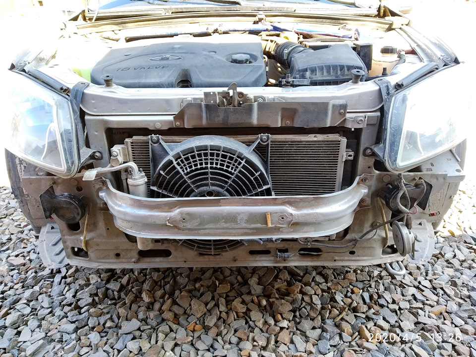 Чистка сот радиаторов кондея и охл. двигателя. — Lada Гранта лифтбек, 1 ...