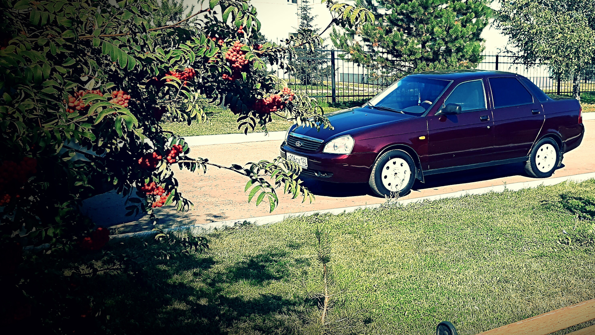 Lada Приора седан 1.6 бензиновый 2008 | Лада седан...баклажан😎 на DRIVE2