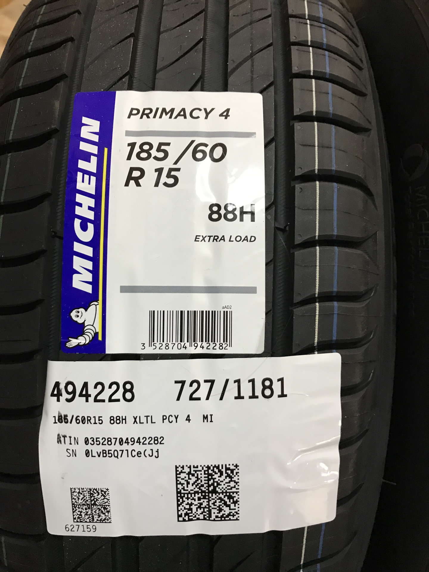 Отзывы о шинах. QR код Michelin шина. QR код резина Мишлен. Давление в шинах Мишлен Примаси 4 r16 195/55 Киа Рио Рестайлинг.