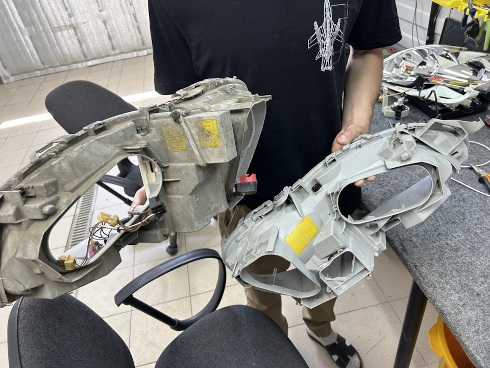 Реставрация фар — Mercedes-Benz S-Class (W220), 3,2 л, 2000 года ...