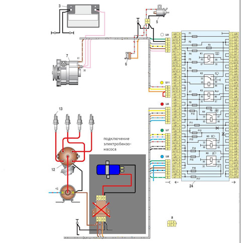 Электропроводка инжектора ваз 2107