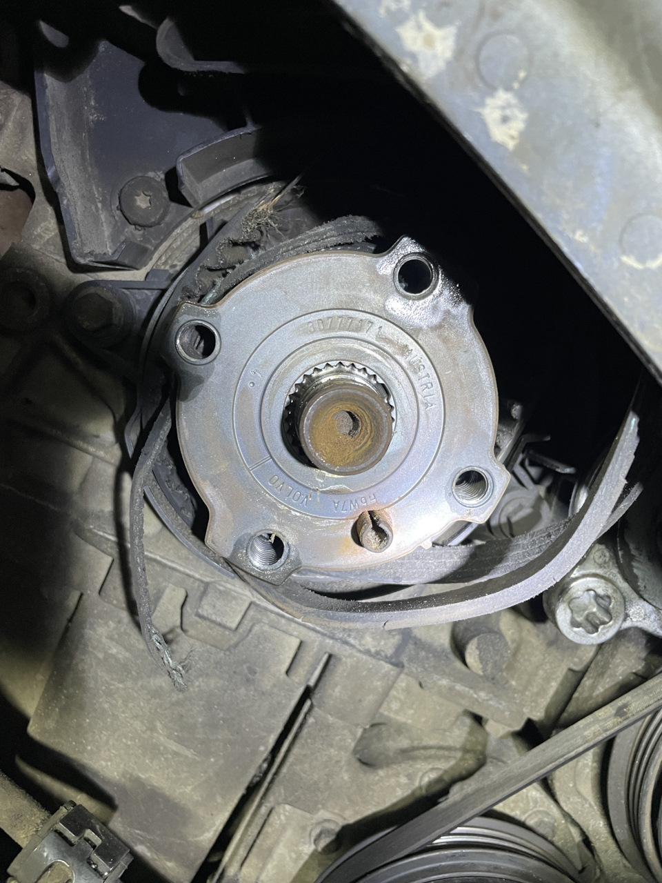 Обрыв ремня генератора и последствия на ВОЛЬВО XC60;ХС70 2,0d и 2,4d ...