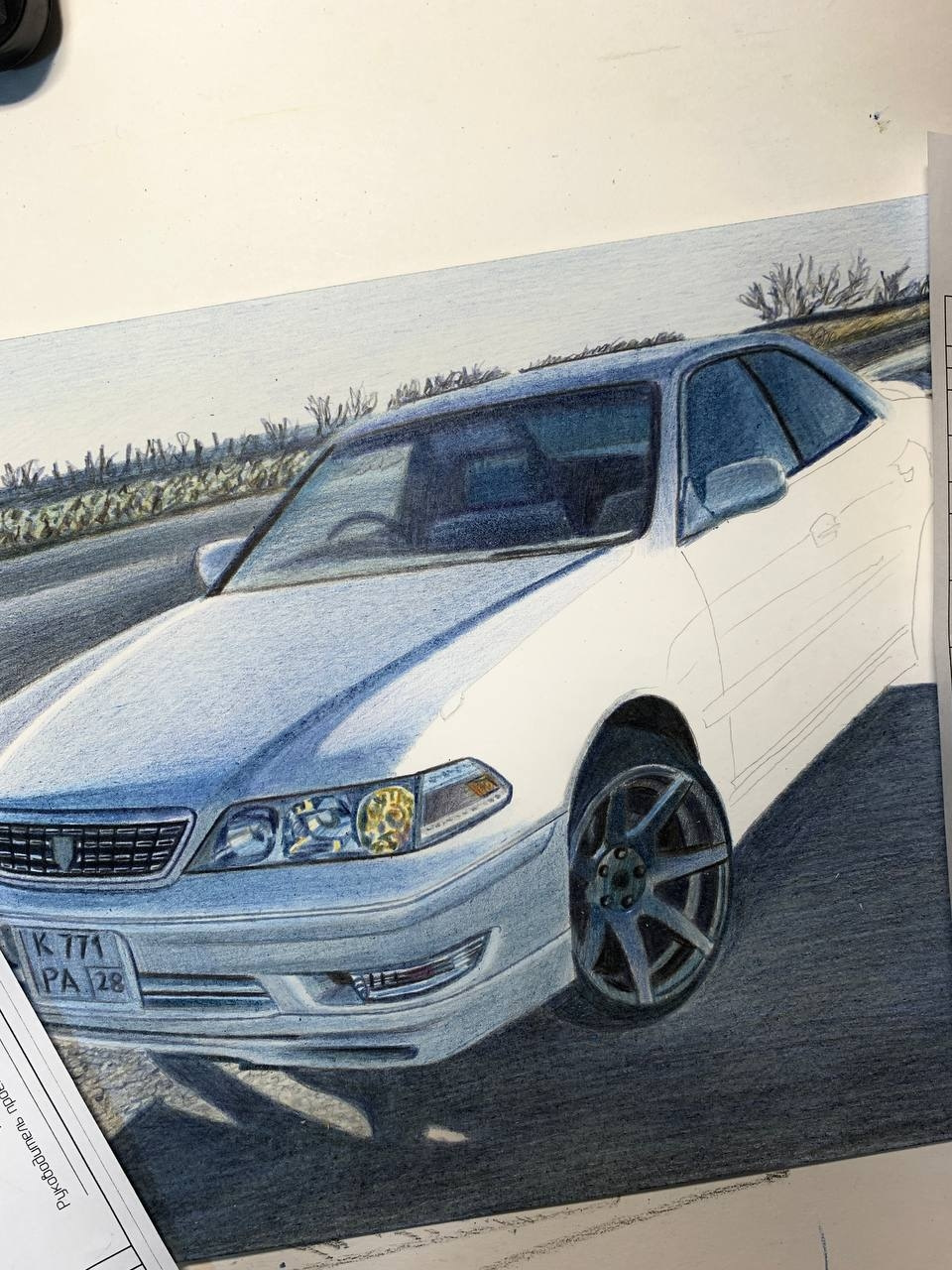 6️⃣1️⃣Марка нарисовали👩🏻‍🎨Мои глаза радуются😍 — Toyota Mark II (100), 2 ...