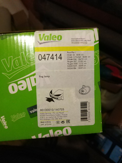 047414 Фара противотуманная VALEO | Запчасти на DRIVE2