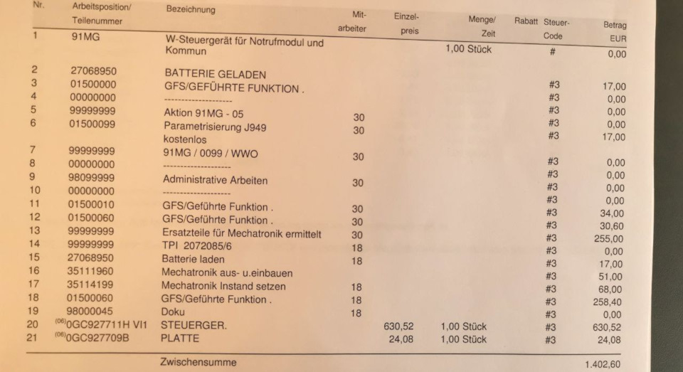 Фото в бортжурнале Volkswagen Passat Variant (B8). Запчасти на фото: 0GC927711H