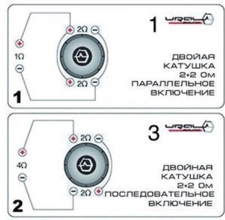 Схема подключения сабвуфера в 1 ом