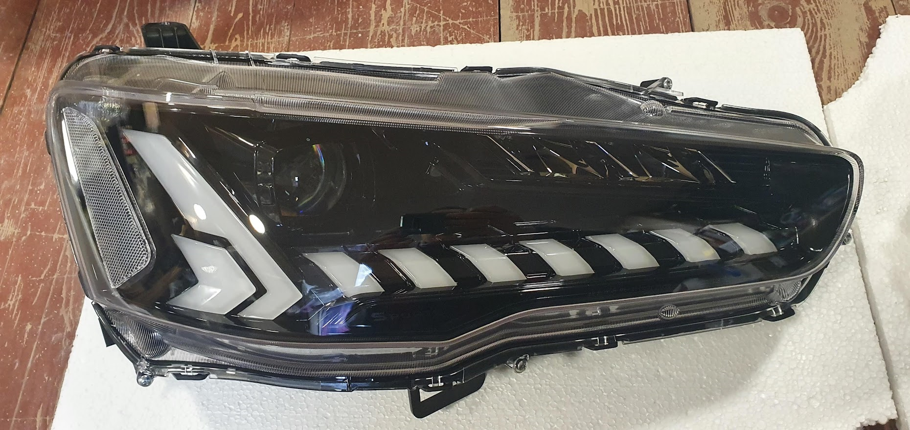 Фары в стиле Q7 Лансер 10 — tuning154.ru на DRIVE2